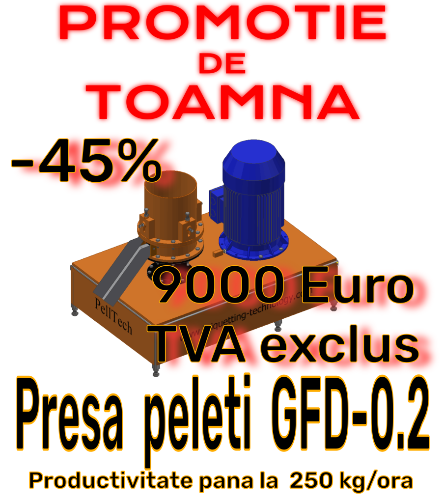 Presa peleti rumggeus, paie, lucerna GFD-0.2